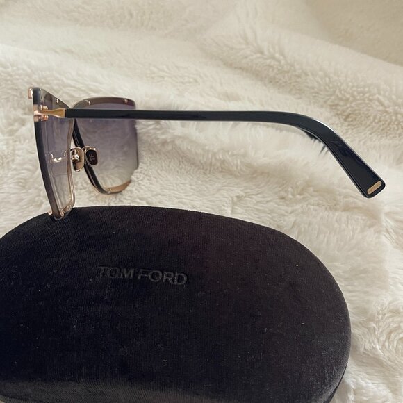 Tom Ford Elle-02 TF936 28B Sunglasses Women\'s Rose Gold/Grey-Brown Gradient 71mm main image 10